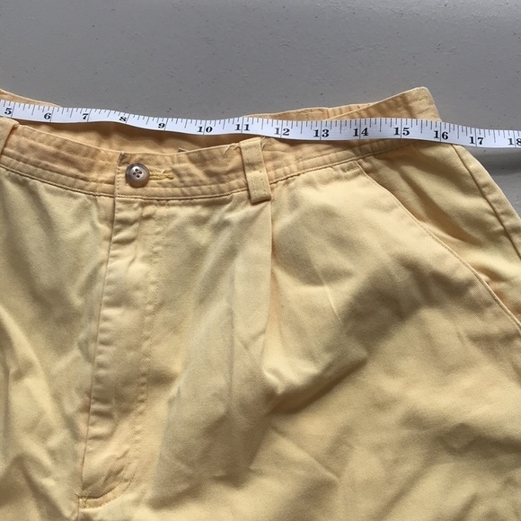 VINTAGE St Johns Bay yellow ultra high waist shorts 16 - Picture 5 of 7
